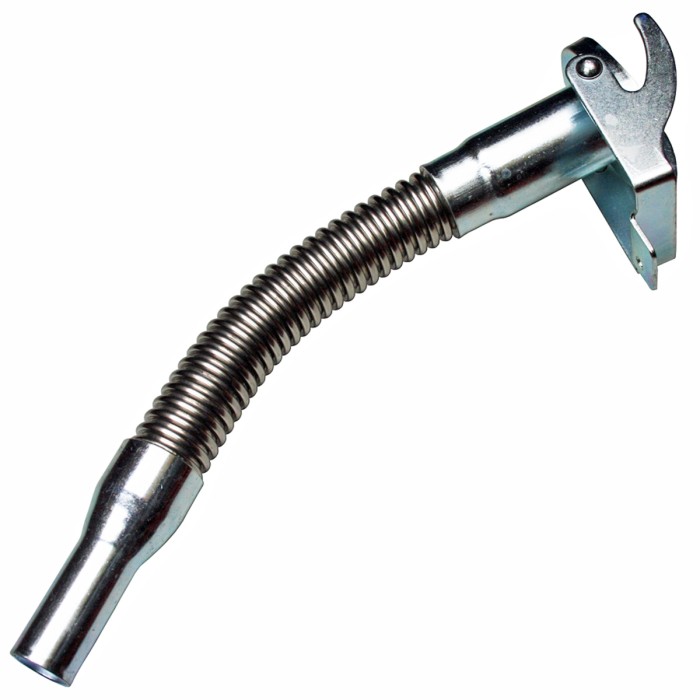 MFH, filler neck, spout, metal filler neck, clip lock